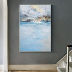 Coastal Serenity Abstract Oil Painting