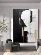 Contemporary Minimalist Art Portrait Painting