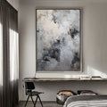 Wabi-Sabi Monochrome Abstract Oil Painting
