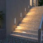 Ray Modern Rectangular Outdoor Deck/Step Light, Black