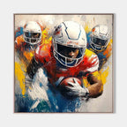 Dynamic American Football Player Painting