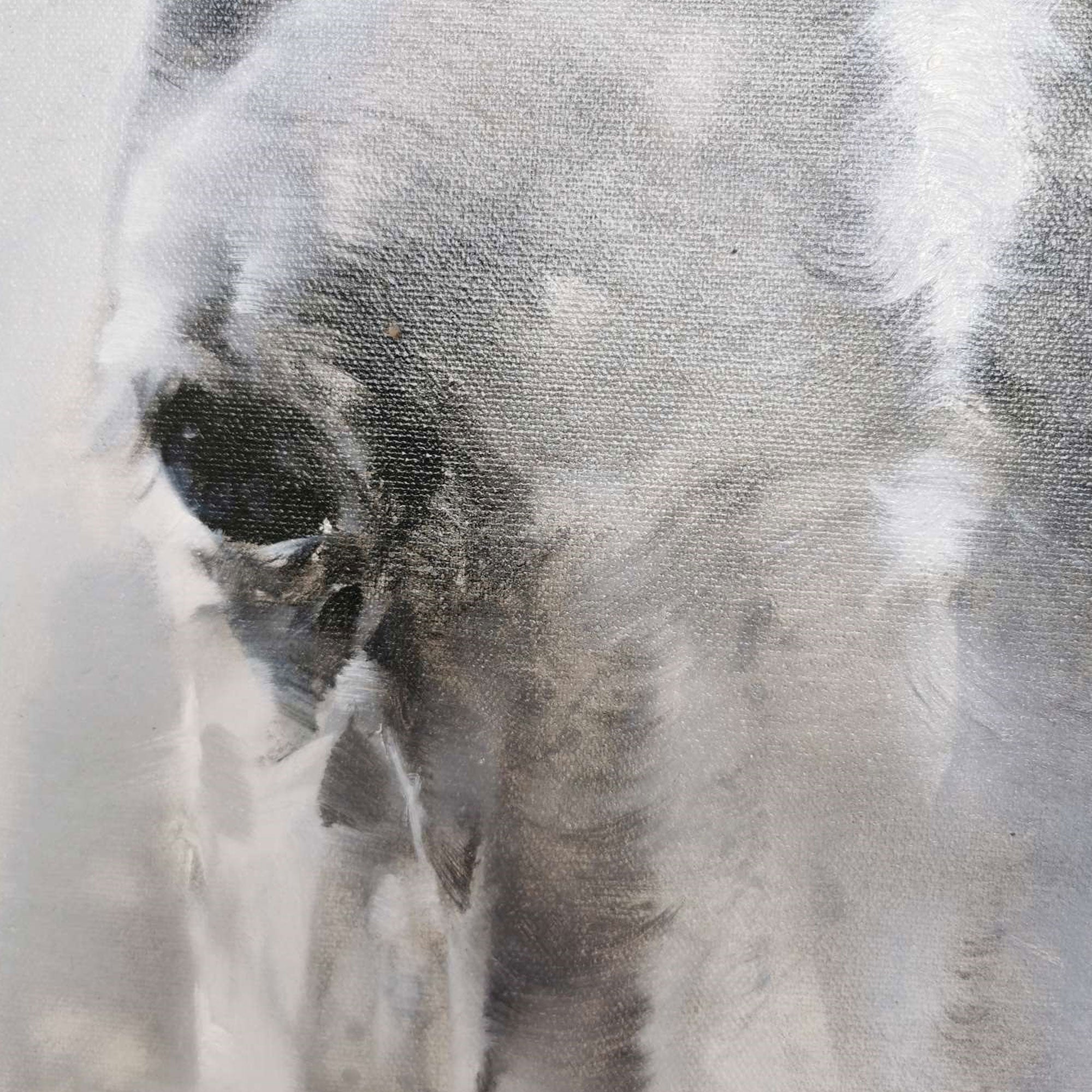 Monochrome Horse Head Oil Painting