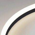 Arisha Modern Round Led Metal Flush Mount Ceiling Light, White/Black