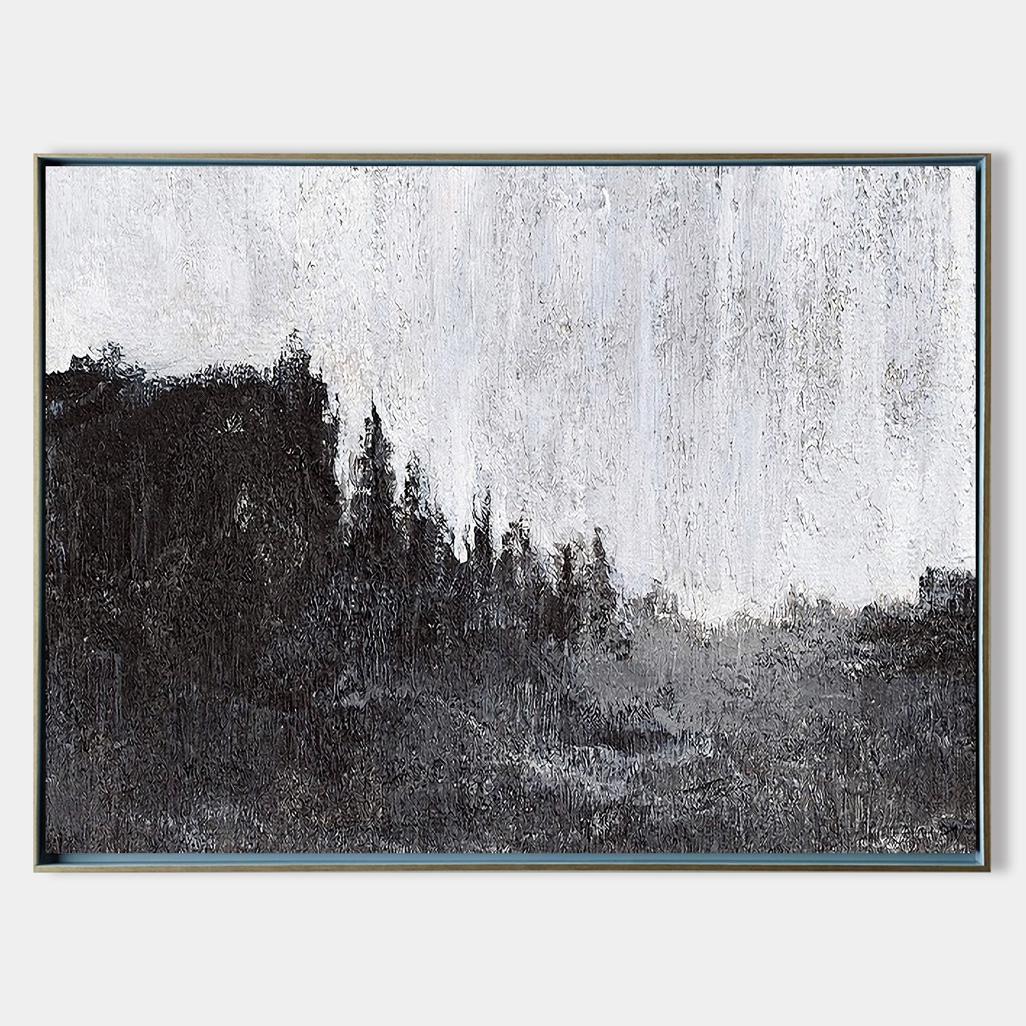 Monochromatic Forest Landscape Painting