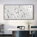3D Textured Ski Resort Painting Winter Sports