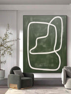 Organic Minimalist Line Abstract Painting