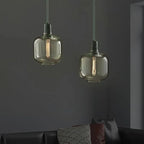 Valentina Designer Cylinder Pendant Light, Marble & Glass