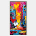 Vertical Snoopy Love Pop Art