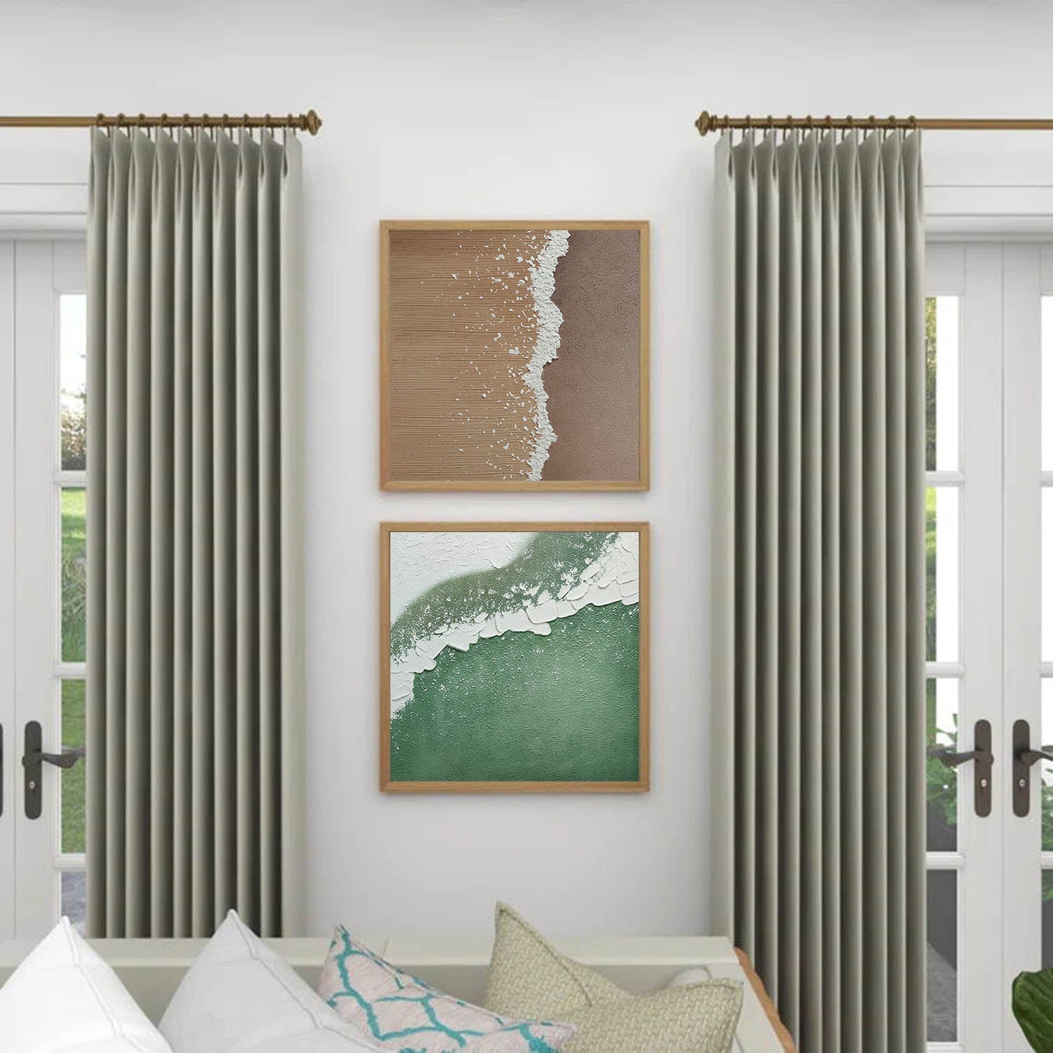 Wall Art Abstract Beach Scene Foam Coastal