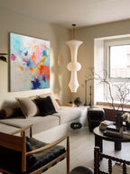3D Textured Painting Vibrant Pastels Modern Wall Art