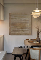 Textured Horizontal Linear Relief Painting