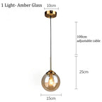 Valentina Designer Bubble Glass Pendant Light, Smoke/Clear/Amber