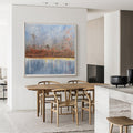 Rustic Horizon Abstract Oil Painting