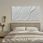 Plaster White Wave Texture Panoramic Painting