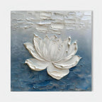 Wall Art 3D Lotus Flower Oil Painting
