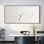 Pure White Textured Impasto Painting