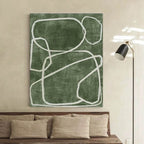 Green Abstract Organic Shapes Painting