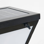 Ray Modern Metal Tapered Solar Outdoor Path Light, Black