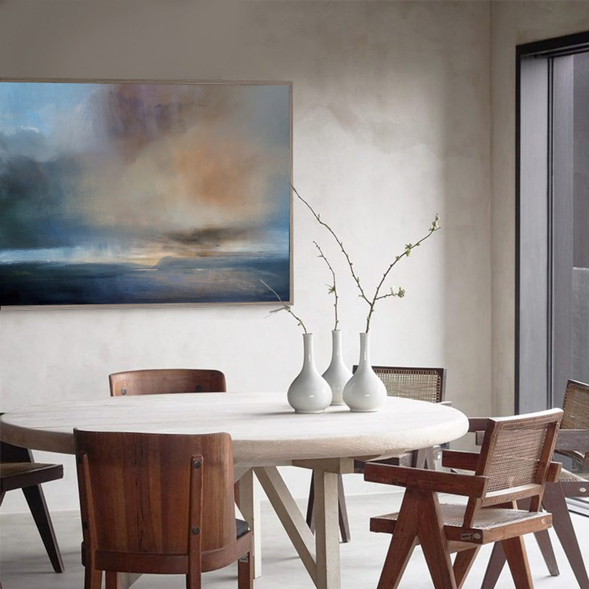 Atmospheric Seascape Oil Painting