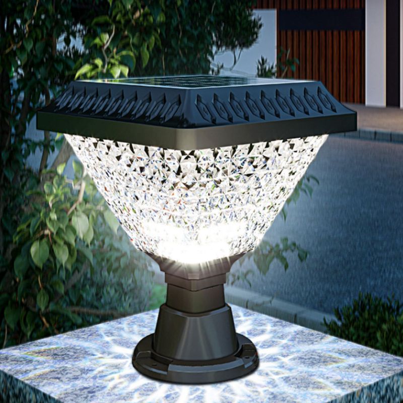 Ray Modern Geometry Outdoor Floor Lamp, Black