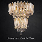 Arisha Luxury Feather Crystal Chandelier, Living Room