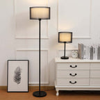 Baines Fabric Lampshade Table & Floor Lamp, 2 Colour