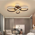 Brisa Modern LED Multi Rings Flush Mount Ceiling Light, Brown/White