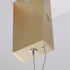 Arisha LED Linear Minimalist Wave Golden Leaf Shaped Pendant Light