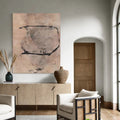 Minimalist Beige Abstract Painting Vertical