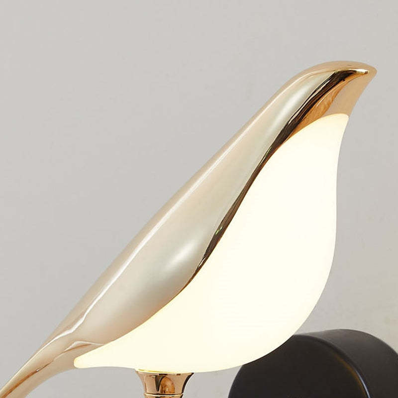Arisha Minimalist Magpie Bird Metal Wall Lamp, Bedroom