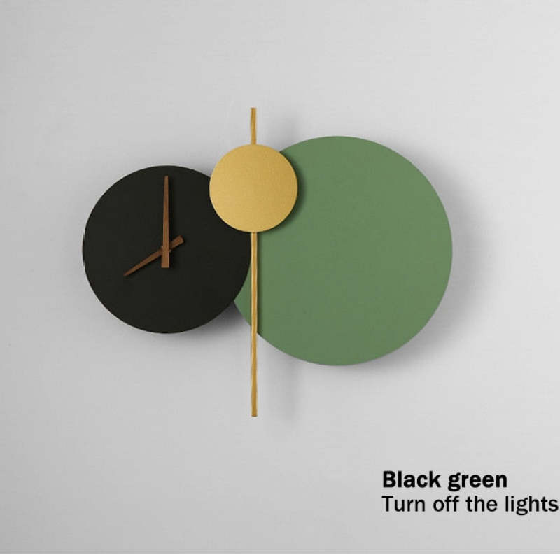Arisha Modern Clock Metal Painted Wall Light LED Light Bedroom
