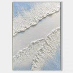 Textured Coastal Waves Abstract Painting