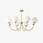 Valentina Modern Ball Bubble Metal/Glass Chandelier, Gold
