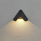 Ray Minimalist Triangle Metal Outdoor Wall Lamp, Balck/White