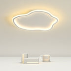 Arisha Modern Metal/ Flush Mount Ceiling Lights, White/Black