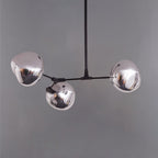 Arisha Modern Globe Lava 3 Pendant Light Fixture