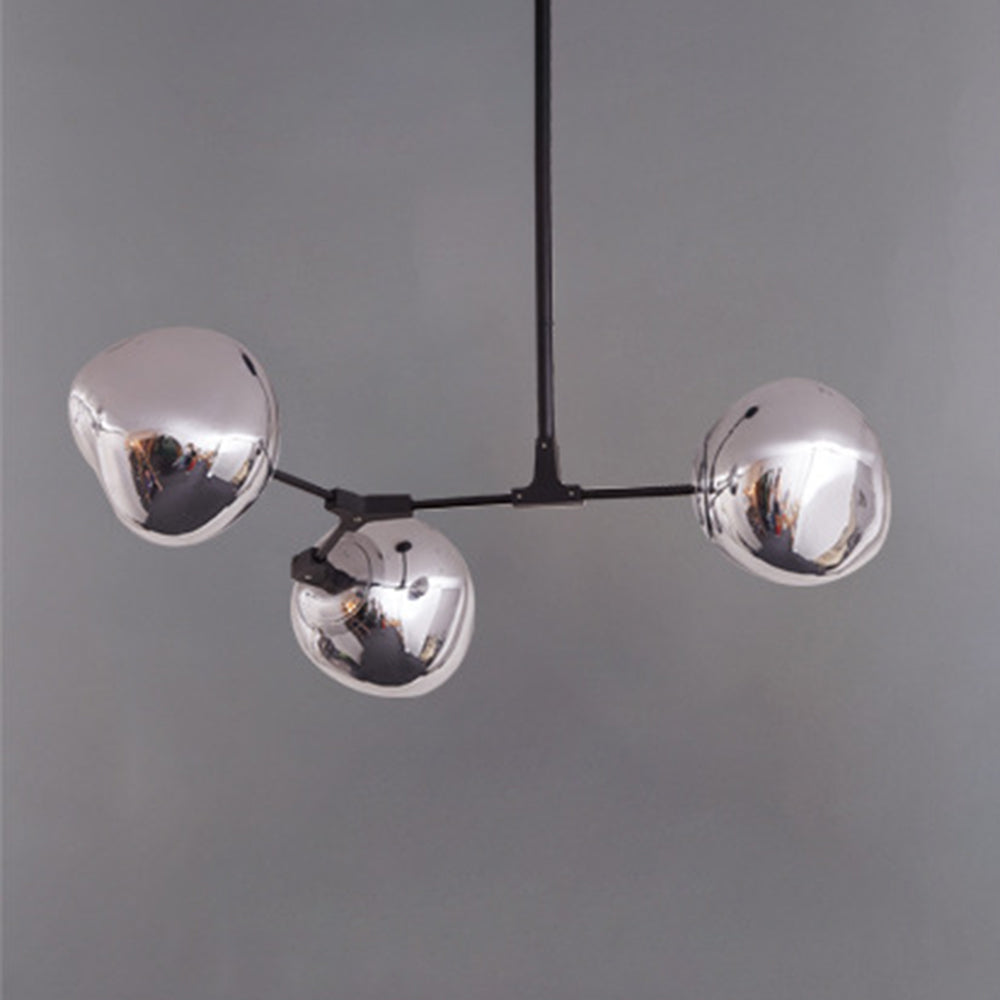 Arisha Modern Globe Lava 3 Pendant Light Fixture