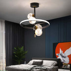 Valentina Semi-Flush Mount Ceiling Light, Gold & Black, 2 Style