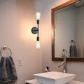 Silva Modern Minimalist Wall Lamp, Metal, Black/Silver/Gold, Bathroom