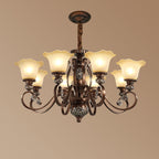 Arisha Retro Flower Pendant Light Metal Glass Living Room Bedroom