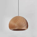 Muto Farmhouse Semi Metal Pendant Light, Brown/Wood