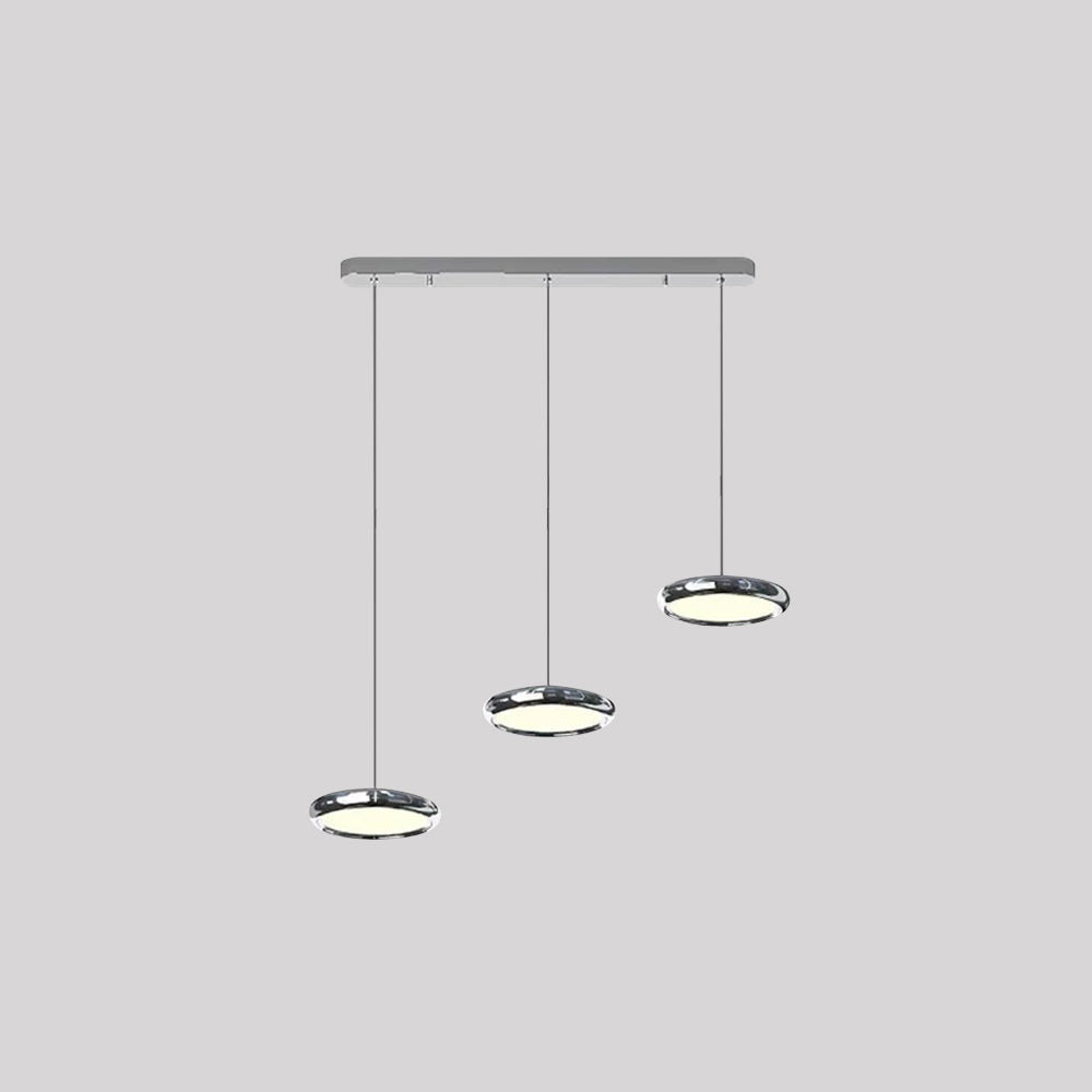 Arisha Minimalist Circular Metal Pendant Light,Silver/Gold/Rose Gold