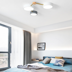 Arisha Modern LED Ceiling Light Log Living Room Bedroom White Grey