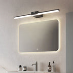 Arisha Minimalist Linear Metal Wall Lamp, Black/White, Bathroom