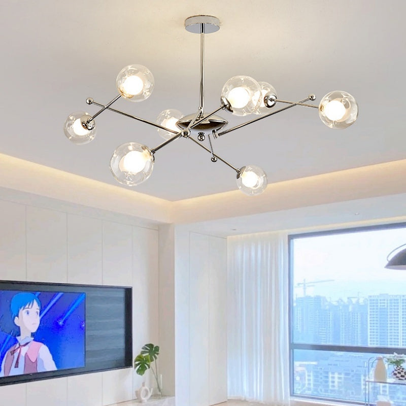 Valentina Modern LED Chandelier Chrome Glass Living Room/Bedroom