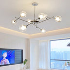 Valentina Modern LED Chandelier Chrome Glass Living Room/Bedroom