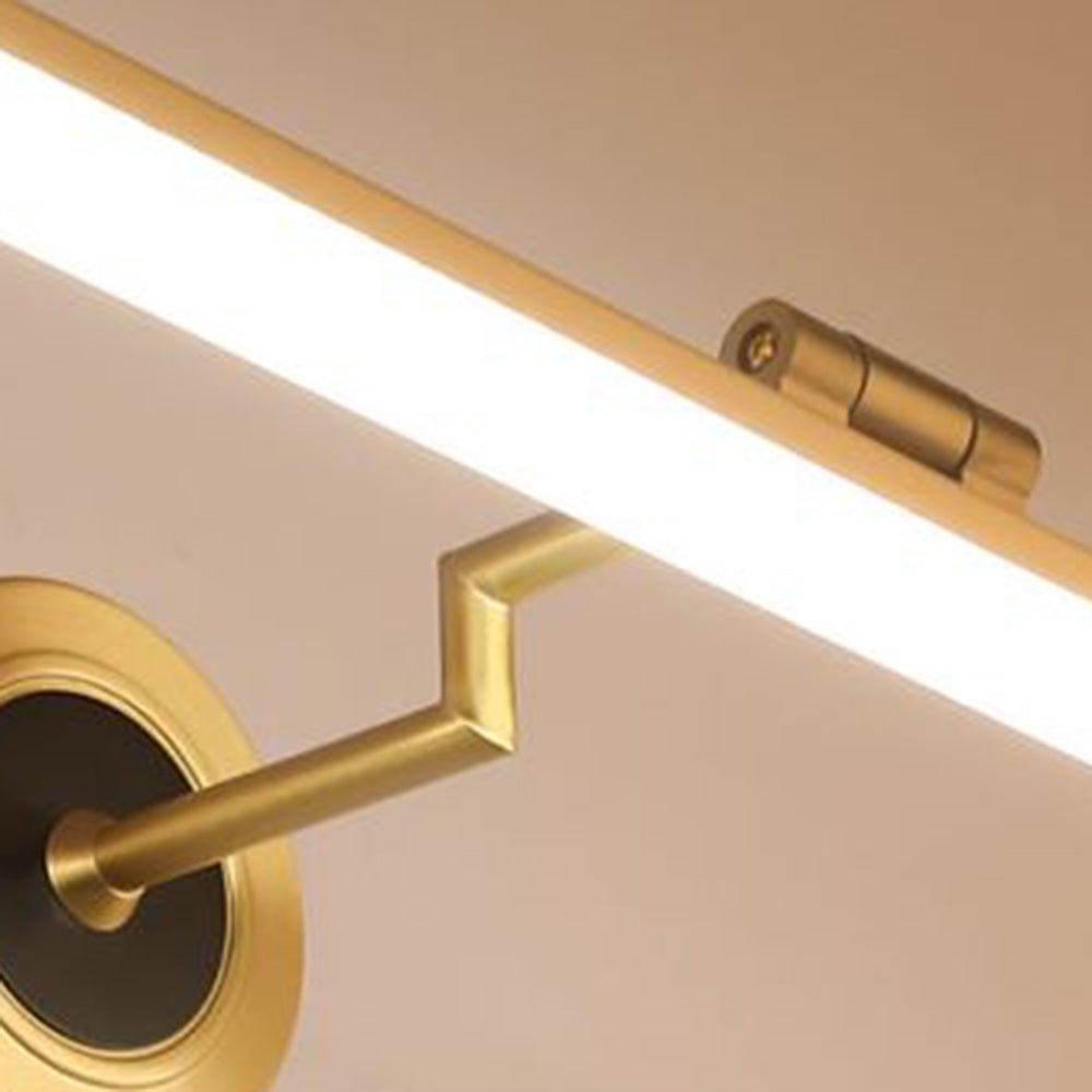 Arisha Vintage Linear Metal/ Wall Lamp, Black/Gold