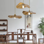 Arisha Natural Lotus Leaf Metal Pendant Light