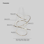 Arisha Minimalist Ring Metal Pendant Light, Gold, Living Room