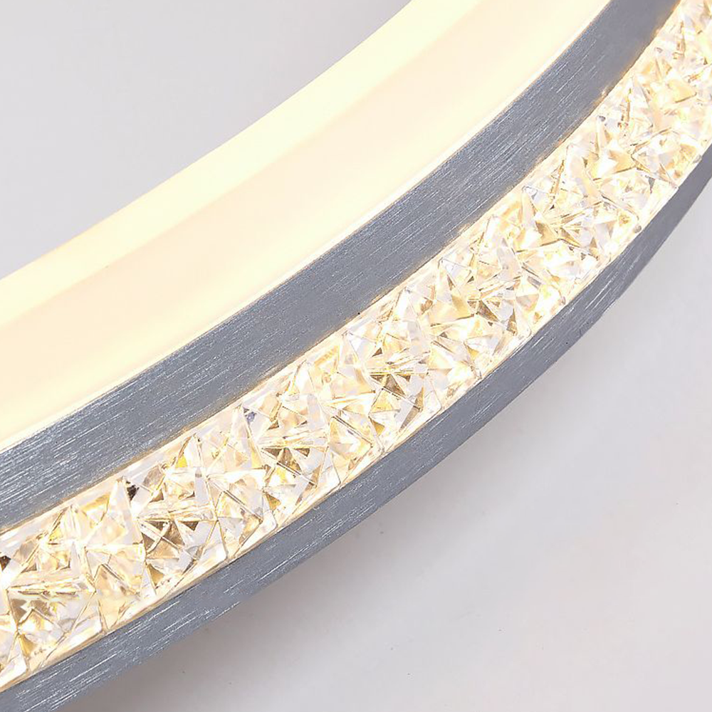 Arisha Modern Ring Metal/ Flush Mount Ceiling Lights, Silver